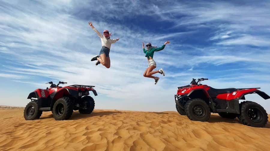 Dubai: Quad & ATV Bike, Red Dune Desert and Safari Adventure - One hour across the red dunes