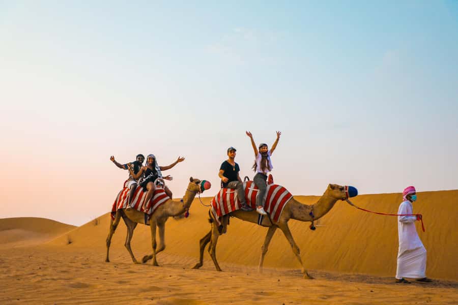 Dubai: Quad Bike Safari, Camels & Al Khayma Camp BBQ Dinner - One hour across Lahbab’s red dunes