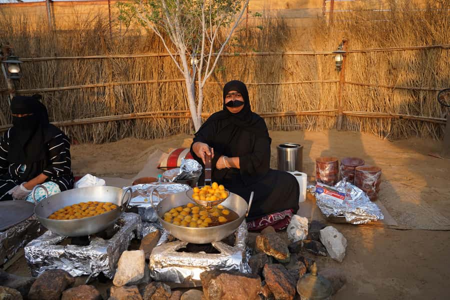 Dubai: Quad Bike Safari, Camels & Al Khayma Camp BBQ Dinner - BBQ buffet, Arabian food, and the evening shows