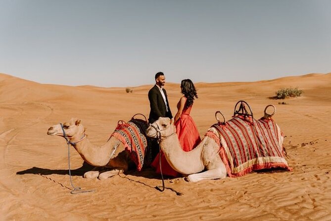 Dubai: Red Dunes Desert Safari, Camel ride, Sandboard, Quad Bike - The Bedouin-Style Camp and Evening Meal