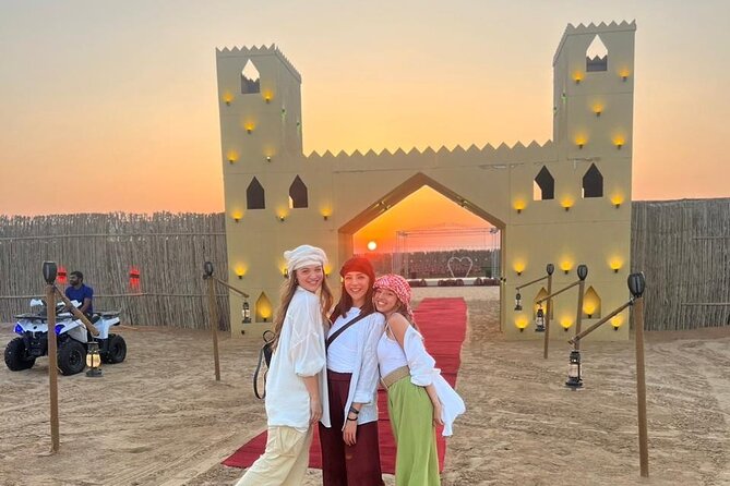 Evening Desert Safari Abu Dhabi - Arabic coffee, costumes, henna, and falcon photographs