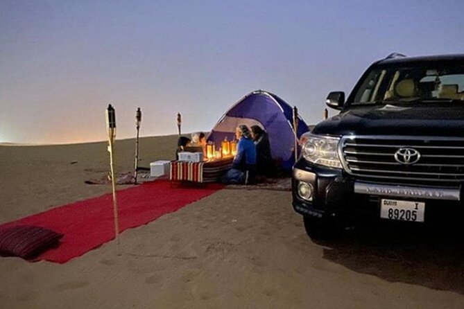 Evening desert safari with camel ride and BBQ dinner - Arabic coffee, traditional clothing, and the camp program
