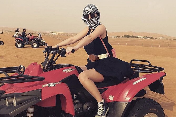 Exciting Morning Desert Safari & Thrilling Quad Bike Ride - Quad biking across the open sand