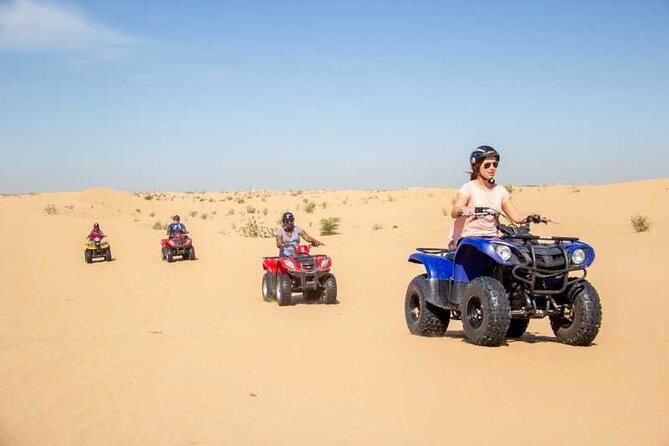 Exciting Morning Desert Safari & Thrilling Quad Bike Ride - Sandboarding and the camel ride