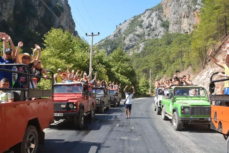 From Alanya: Jeep Safari with Lunch, Dim River & Cave - The water fights change the pace