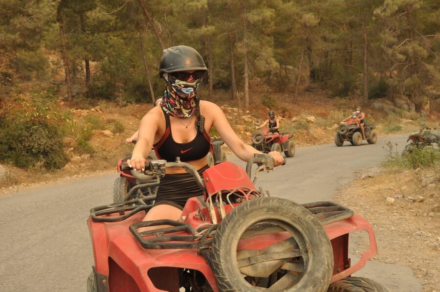 From Belek, Antalya Thrilling Quad Safari Adventure - The swimming break and the reality of summer conditions