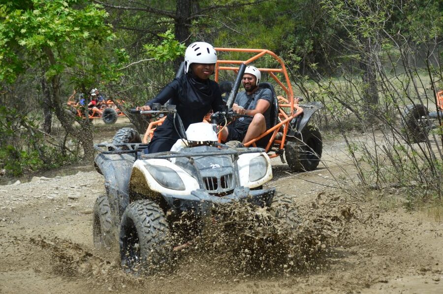 From Belek: Fully Combo Zipline, Quad Safari, Rafting, Lunch - Reaching Köprülü Canyon and the Roma Rafting basecamp