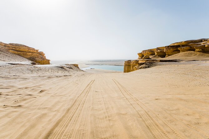 From Cairo: Desert Safari, Waterfalls, Sand boarding and Camel ride with Lunch - Camel riding beside the desert lakes