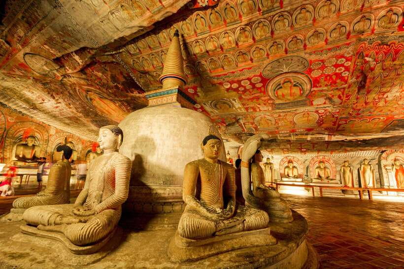 From Colombo: Sigiriya & Dambulla Day Tour with Safari - Dambulla Cave Temple: quiet, crowded, and worth the climb
