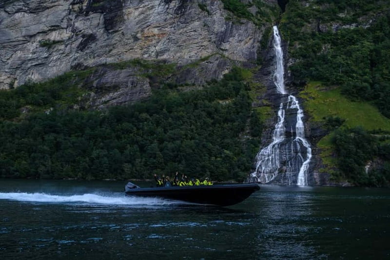 From Hellesylt: Experience Fjordsafari Geirangerfjord on RIB - Speeding out from Hellesylt
