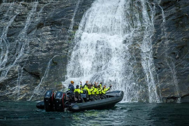 From Hellesylt: Experience Fjordsafari Geirangerfjord on RIB - Friaren and the stories behind the falls