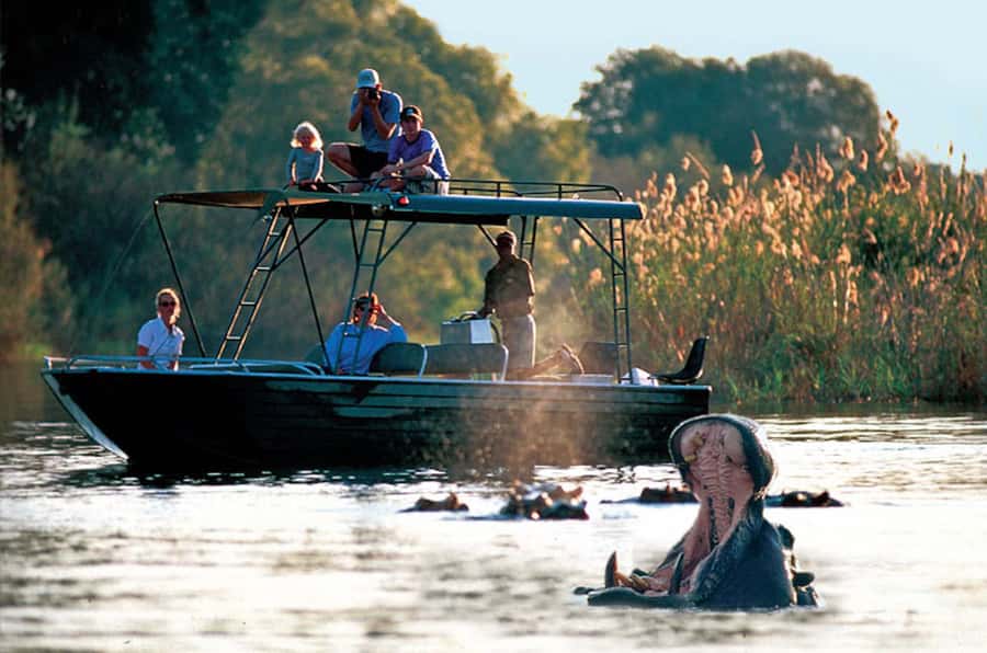 From Livingstone: Victoria Falls River Safari - The fast section: rapids before wildlife