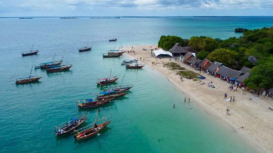 From Paje/Jambian: Safari Blue Snorkelling with Lunch - The white sandbank and clear water