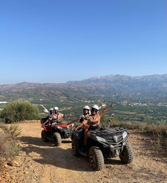 From Platanias: Quad safari with Hotel transfer - Climbing through Cretan hills, villages, and olive groves