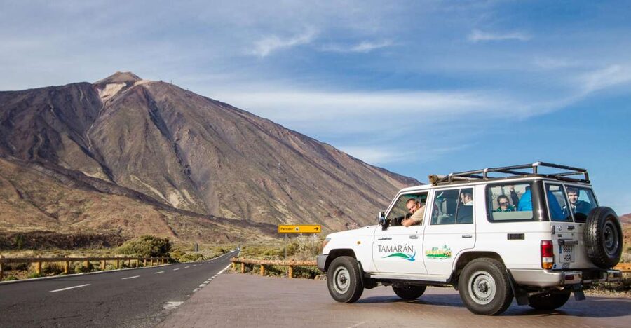 From Playa de las Américas: Full-Day Teide Jeep Safari - Climbing toward Teide National Park
