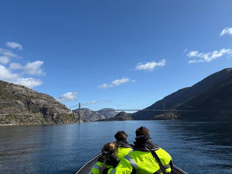 From Stavanger: Lysefjorden & Pulpit Rock Safari by RIB - Lysefjord at water level