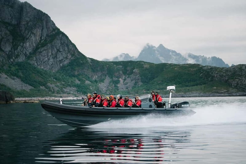 From Svolvær: RIB Boat Lofoten Trollfjord Sea Eagle Safari - Trollfjord from below the cliffs