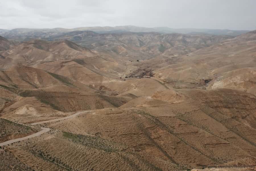 From Tel Aviv: Dead Sea Visit & Desert Safari - The Inn of the Good Samaritan and views toward Jericho