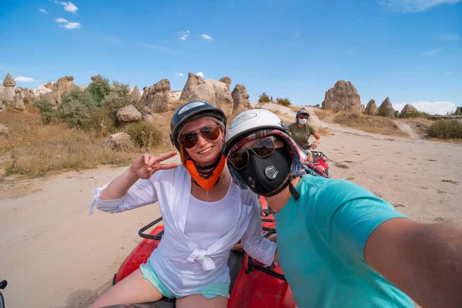 Göreme: Quad Safari through the Sword, Love & Rose Valleys - Hotel pickup and the first quad lesson