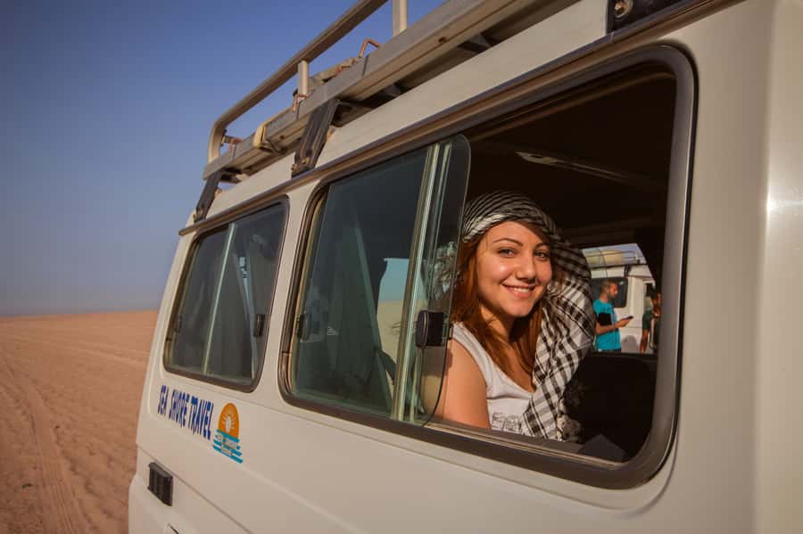 Hurghada: 6-Hour Jeep Desert Safari, Dinner, and Show - A short camel ride at the Bedouin village