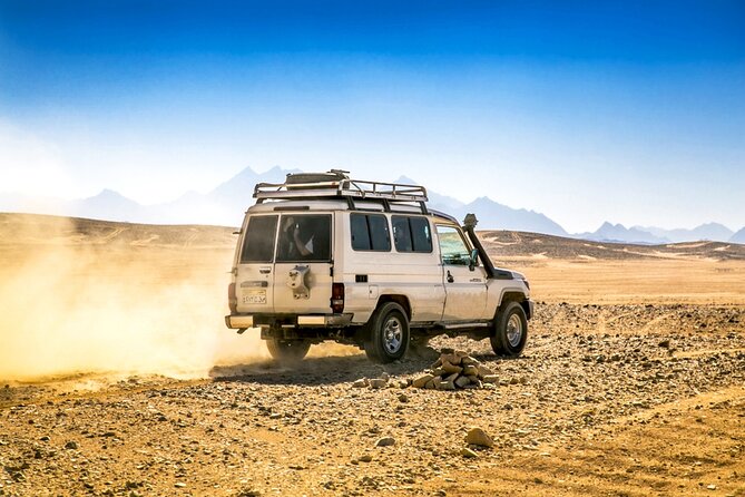 Hurghada Desert Safari Experience, ATV Quad, Camel Ride & Dinner - Jeep ride to the Bedouin village