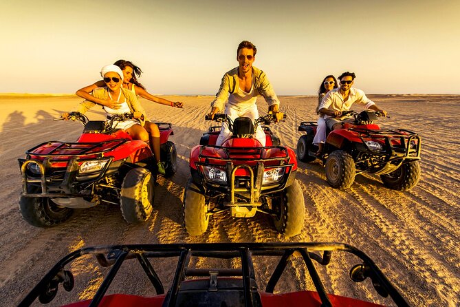Hurghada Desert Safari Experience, ATV Quad, Camel Ride & Dinner - Bedouin tea, flatbread, dinner, and the show