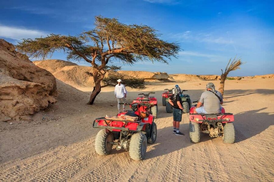Hurghada: Mega Jeep safari, ATV & Bedouin vibe, and Dinner - From Hurghada hotels to the open desert