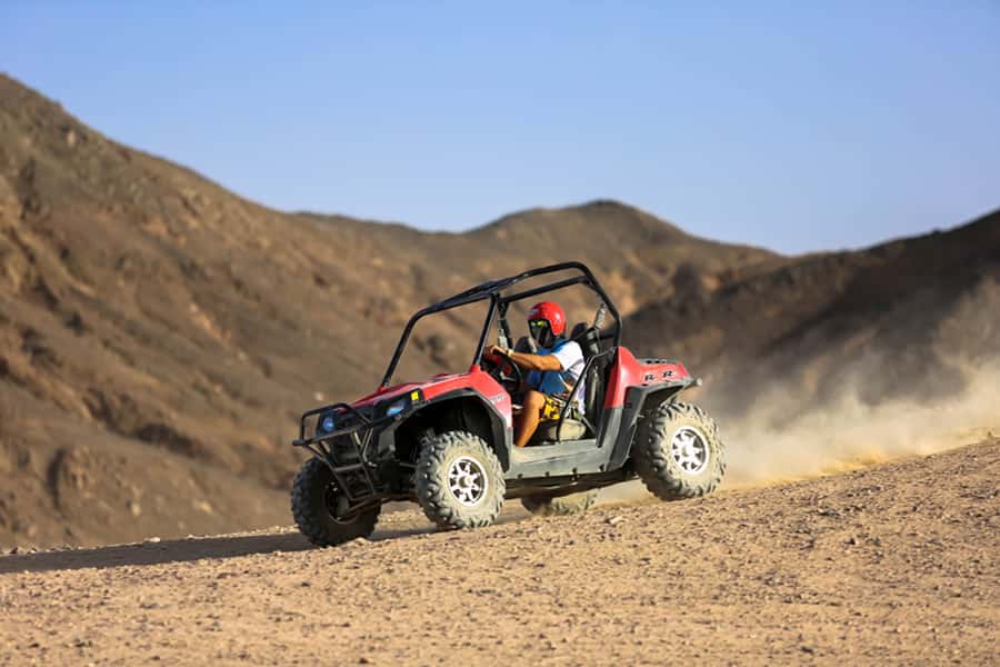 Hurghada: Sunset Desert Safari by Dune Buggy - Learning the buggy before the sand gets rough