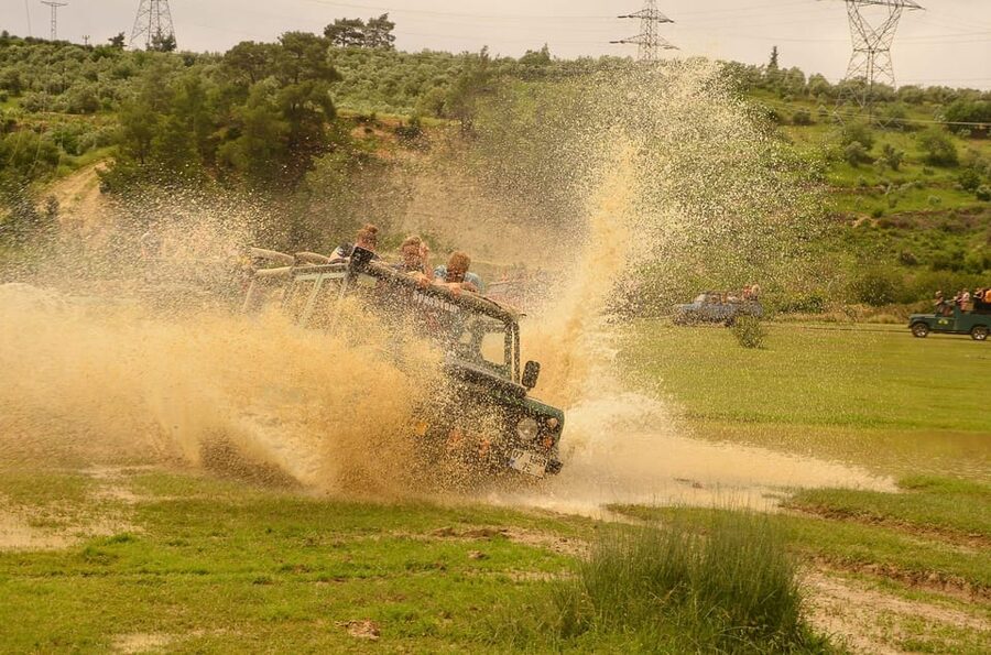 Jeep Safari-Lunch-Boat-Canyon-Waterfall-Foam,Water Party - The boat trip and swimming time