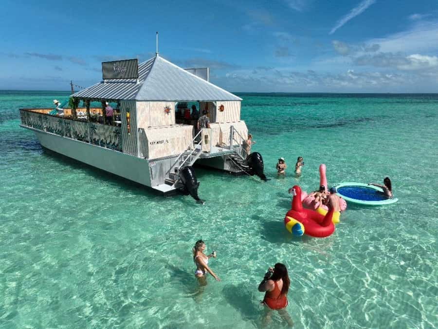 Key West: Sandbar Safari Tiki Cruise - What you can do once the boat anchors