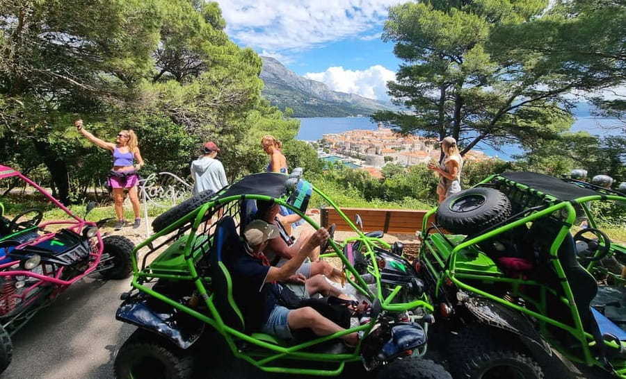 Korcula: Buggy Safari with Local Food and Wine Tasting - Lumbarda beach: swimming, snorkeling, and a slower hour