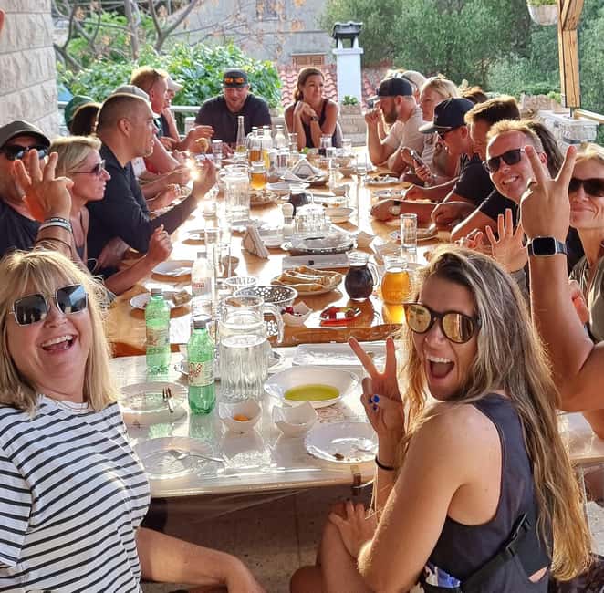 Korcula: Buggy Safari with Local Food and Wine Tasting - The homemade feast at the family property