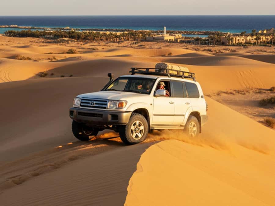 Makadi Bay: Jeep Safari Adventure with Bedouin guide - The desert departure from Makadi Bay