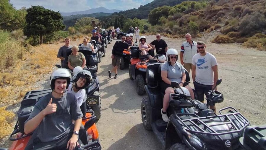 Malia: Off-Road Quad Safari Tour with Lunch and Transfers - Sisi Beach combines swimming and lunch