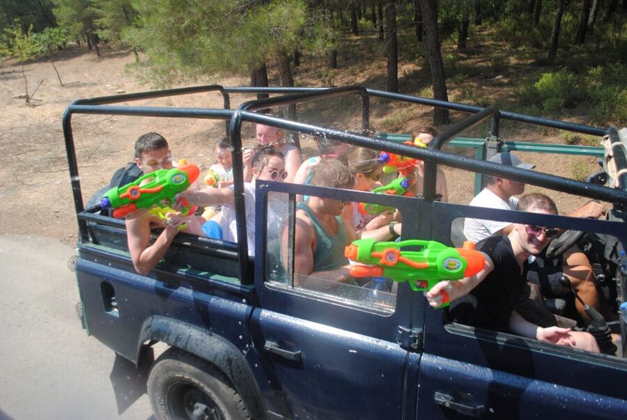 Marmaris Jeep Safari Water Fight, Colour and Foam Party - The Bozburun Peninsula by open-air Jeep