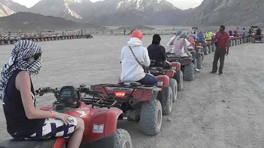 Morning Trip: Desert Safari Riding a Speed Quad Bike, Pickup - Returning to the station and Hurghada