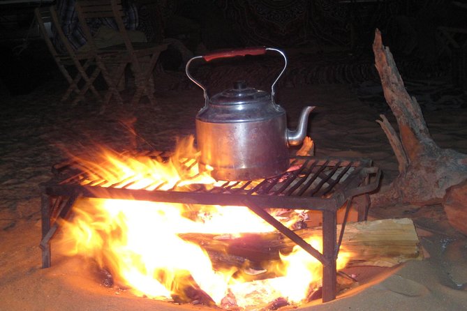Overnight White Desert Safari Camping from Cairo - Dinner, campfire, and a cold desert night