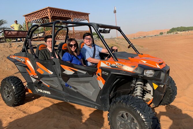 Premium Desert Safari Tour with BBQ Dinner Dubai - Hotel pickup in an air-conditioned 4x4