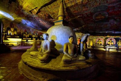 Private Day Trip to Sigiriya, cave and National park Safari Tour