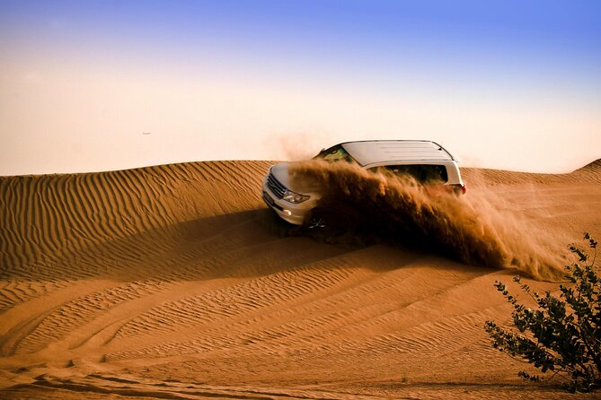 Private Evening Desert Safari with BBQ Dinner & Sand Boarding - The Al Awir camp after sunset