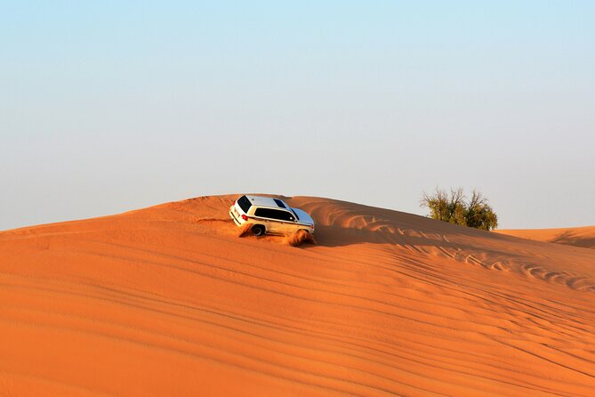 Private Evening Desert Safari with BBQ Dinner & Sand Boarding - Sandboarding and the sunset photo stop