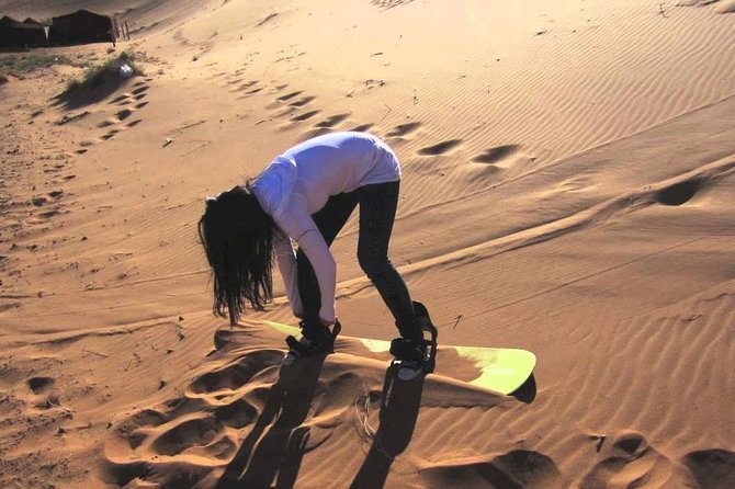 Private Morning Desert Safari Dubai with Dune Bashing & Sandboard - Sandboarding on the Big Dunes