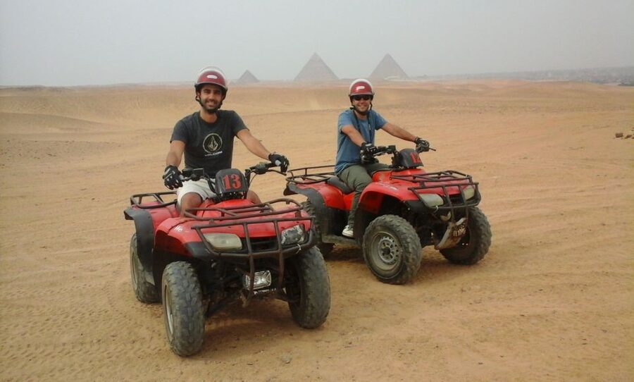 Pyramids of Giza: 1-Hour Quad Bike Desert Safari - The optional camel ride and sunset timing