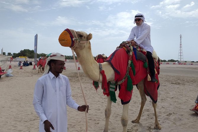 Qatar Gold Dune Safari, Dune Bashing,Camel Ride,Sand Boarding,Inland Sea Desert - Sandboarding on Qatar’s golden dunes