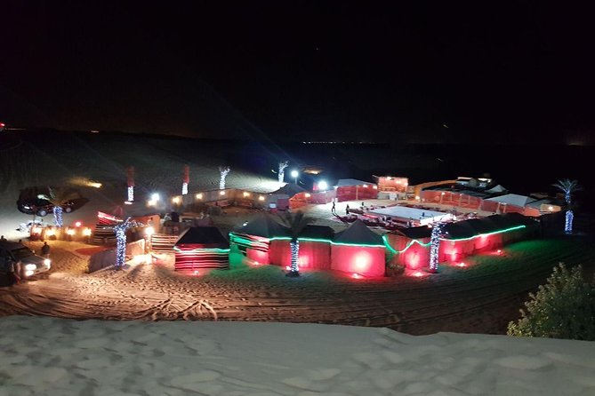 Red Dunes Desert Safari with BBQ Dinner - A short camel ride, tea, and camp welcome