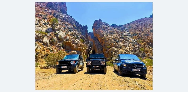 Rethymno: Full-Day Land Rover Safari to Preveli - A long Cretan lunch with local wine