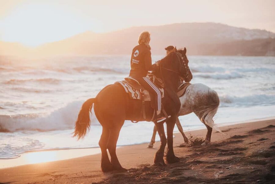 Santorini: Extreme Horse Safari with Beach Gallop - The black sand gallop at Eros Beach