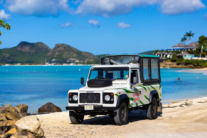 SoCoHo Jeep Safari - Historical Sites - Lunch - Beach - What this Antigua Jeep tour is really like