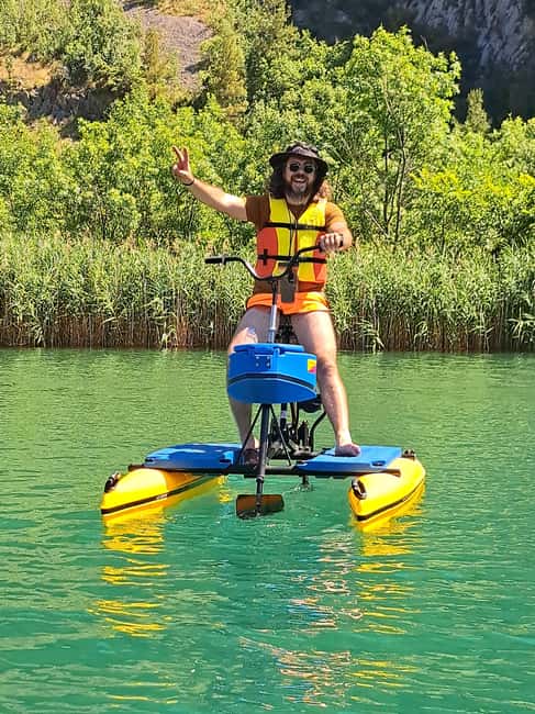 Split/Omiš: Cetina River Water Bike Safari - The midway break and cold swims