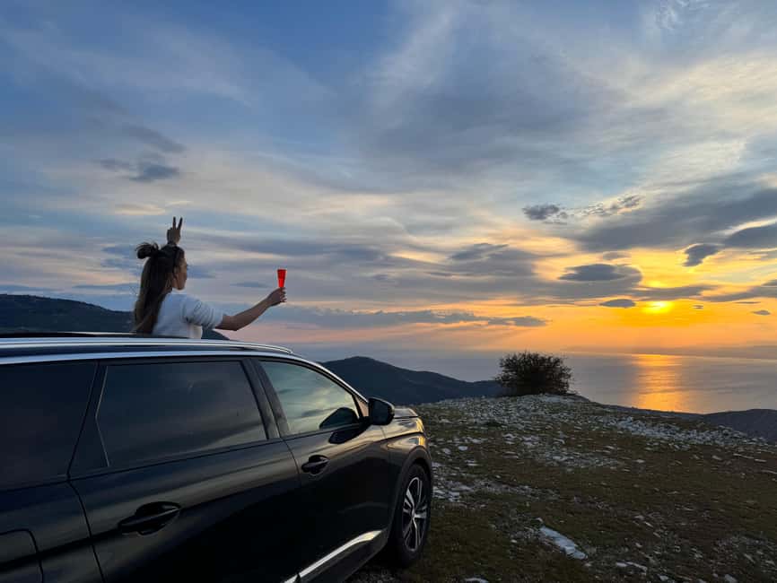 Sunset Safari in Thassos with free refill prosecco & fruits - Photo stops above western Thassos